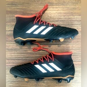 Adidas Predator 18.2 FG Soccer Cleats - Black/Red - CP9290 - US 8.5Men